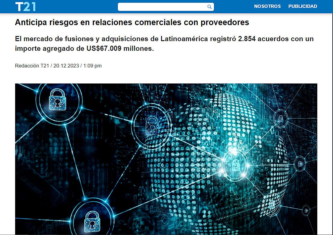 Anticipa riesgos en relaciones comerciales con proveedores